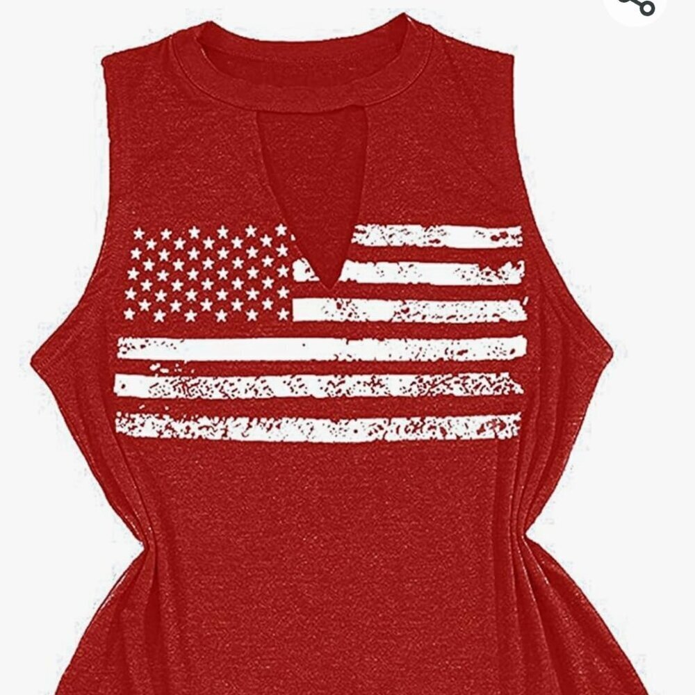 🥵 NWOT American Flag Tank Top